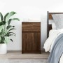 Mesilla de noche roble marrón 39x35x65 cm madera de ingeniería de , Mesitas de noche - Ref: Foro24-861331, Precio: 51,93 €, D...