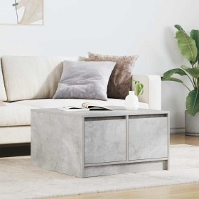 Mesa de centro con cajones gris hormigón 70,5x70x40 cm de , Mesas de centro - Ref: Foro24-3328411, Precio: 101,70 €, Descuent...