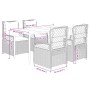 Set comedor de jardín 5 pzas con cojines ratán sintético beige en Conjuntos de jardín | Comprar online en Foru.es