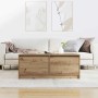 Mesa de centro con cajones roble artesanal 100x100x40 cm de , Mesas de centro - Ref: Foro24-3328407, Precio: 169,74 €, Descue...