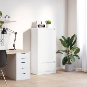 Armario con cajón blanco 55,5x34x119,5 cm Madera de ingeniería de , Aparadores - Ref: Foro24-861643, Precio: 98,07 €, Descuen...