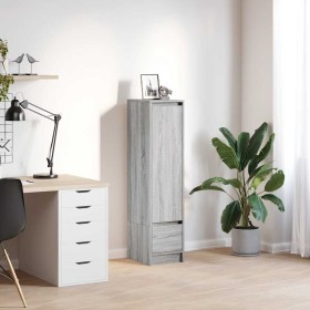 Aparador alto Sonoma gris 29,5x34x119,5 cm madera de ingeniería de , Aparadores - Ref: Foro24-861657, Precio: 70,37 €, Descue...