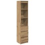 Aparador Artisan Roble 37,5x35x180 cm Madera de ingeniería de , Aparadores - Ref: Foro24-861669, Precio: 96,52 €, Descuento: %