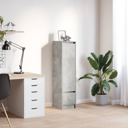 Aparador alto gris hormigón 29,5x34x119,5 cm madera ingeniería de , Aparadores - Ref: Foro24-861655, Precio: 69,62 €, Descuen...