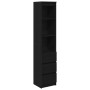 Aparador alto roble negro 37,5x35x180 cm madera de ingeniería de , Aparadores - Ref: Foro24-861662, Precio: 102,21 €, Descuen...