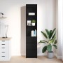 Aparador alto roble negro 37,5x35x180 cm madera de ingeniería de , Aparadores - Ref: Foro24-861662, Precio: 102,21 €, Descuen...