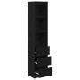 Aparador alto roble negro 37,5x35x180 cm madera de ingeniería de , Aparadores - Ref: Foro24-861662, Precio: 102,21 €, Descuen...