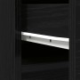 Aparador alto roble negro 37,5x35x180 cm madera de ingeniería de , Aparadores - Ref: Foro24-861662, Precio: 102,21 €, Descuen...