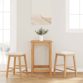 Sillas de bar con cojines 2 uds madera maciza caucho de , Taburetes de cocina - Ref: Foro24-4102578, Precio: 106,96 €, Descue...