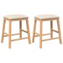 Sillas de bar con cojines 2 uds madera maciza caucho de , Taburetes de cocina - Ref: Foro24-4102578, Precio: 106,96 €, Descue...