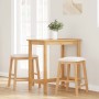 Sillas de bar con cojines 2 uds madera maciza caucho de , Taburetes de cocina - Ref: Foro24-4102578, Precio: 106,96 €, Descue...