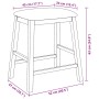 Sillas de bar con cojines 2 uds madera maciza caucho de , Taburetes de cocina - Ref: Foro24-4102578, Precio: 106,96 €, Descue...