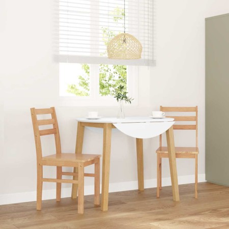 Sillas de comedor 2 unidades madera maciza de caucho de , Sillas de comedor - Ref: Foro24-4102420, Precio: 81,30 €, Descuento: %