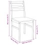 Sillas de comedor 2 unidades madera maciza de caucho de , Sillas de comedor - Ref: Foro24-4102420, Precio: 81,30 €, Descuento: %