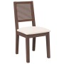 Sillas de comedor con cojines 2 uds madera maciza marrón caucho de , Sillas de comedor - Ref: Foro24-4102476, Precio: 175,12 ...