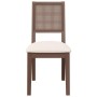 Sillas de comedor con cojines 2 uds madera maciza marrón caucho de , Sillas de comedor - Ref: Foro24-4102476, Precio: 175,12 ...