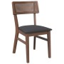 Sillas de comedor con cojines 2 uds madera maciza marrón caucho de , Sillas de comedor - Ref: Foro24-4102462, Precio: 166,16 ...