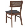 Sillas de comedor con cojines 2 uds madera maciza marrón caucho de , Sillas de comedor - Ref: Foro24-4102462, Precio: 166,16 ...