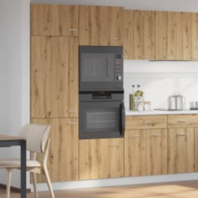 Armario microondas madera ingeniería roble artisan 60x57x207 cm de , Armarios de cocina - Ref: Foro24-3334024, Precio: 207,33...