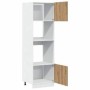 Armario microondas madera ingeniería roble artisan 60x57x207 cm de , Armarios de cocina - Ref: Foro24-3334024, Precio: 207,33...