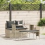 Set comedor de jardín 3 pzas cojines ratán sintético gris claro de , Conjuntos de jardín - Ref: Foro24-4104186, Precio: 274,2...