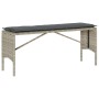 Set comedor de jardín 3 pzas cojines ratán sintético gris claro de , Conjuntos de jardín - Ref: Foro24-4104186, Precio: 274,2...