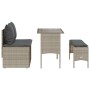 Set comedor de jardín 3 pzas cojines ratán sintético gris claro de , Conjuntos de jardín - Ref: Foro24-4104186, Precio: 274,2...