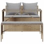 Set comedor de jardín 3 pzas con cojines ratán sintético beige de , Conjuntos de jardín - Ref: Foro24-4104184, Precio: 274,21...
