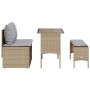 Set comedor de jardín 3 pzas con cojines ratán sintético beige de , Conjuntos de jardín - Ref: Foro24-4104184, Precio: 274,21...