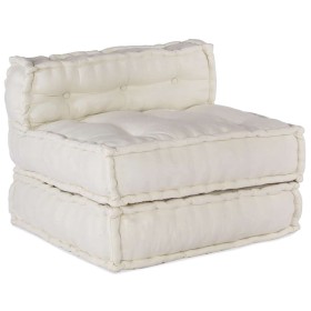 Puf modular crema 70x70x54 tela de , Cojines para sillas y sofás - Ref: Foro24-4019022, Precio: 132,66 €, Descuento: %