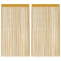 Cortinas de tiras 2 uds doradas 140x250 cm de , Cortinas y visillos - Ref: Foro24-4102036, Precio: 21,39 €, Descuento: %