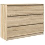 Aparador de madera contrachapada roble sonoma 100x35x76 cm de , Aparadores - Ref: Foro24-3328500, Precio: 138,30 €, Descuento: %