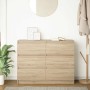 Aparador de madera contrachapada roble sonoma 100x35x76 cm de , Aparadores - Ref: Foro24-3328500, Precio: 138,30 €, Descuento: %