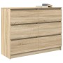 Aparador de madera contrachapada roble sonoma 100x35x76 cm de , Aparadores - Ref: Foro24-3328500, Precio: 138,30 €, Descuento: %