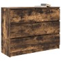 Aparador madera contrachapada color roble ahumado 100x35x76 cm de , Aparadores - Ref: Foro24-3328502, Precio: 136,72 €, Descu...