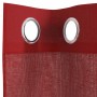 Cortinas de gasa con ojales 2 uds rojo vino de , Cortinas y visillos - Ref: Foro24-4102159, Precio: 15,29 €, Descuento: %