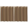 Cortinas de gasa con ojales 2 uds marrón claro de , Cortinas y visillos - Ref: Foro24-4102125, Precio: 13,43 €, Descuento: %
