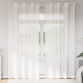 Cortinas de gasa con ojales 2 uds blanco de , Cortinas y visillos - Ref: Foro24-4102152, Precio: 15,66 €, Descuento: %