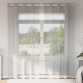 Cortinas de gasa con ojales 2 uds gris claro 140x245 cm de , Cortinas y visillos - Ref: Foro24-4102110, Precio: 15,27 €, Desc...