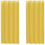 Cortinas de gasa con ojales 2 uds amarillo de , Cortinas y visillos - Ref: Foro24-4102133, Precio: 14,79 €, Descuento: %