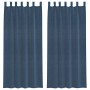 Cortinas de gasa con bolsillos para varillas 2 uds. azul real de , Cortinas y visillos - Ref: Foro24-4102214, Precio: 14,65 €...