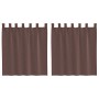Cortinas de gasa con bolsillos para varillas 2 uds. marrón de , Cortinas y visillos - Ref: Foro24-4102171, Precio: 12,79 €, D...