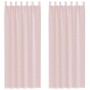Cortinas de gasa con bolsillos para varillas 2 uds. rosa claro de , Cortinas y visillos - Ref: Foro24-4102190, Precio: 15,23 ...