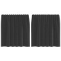 Cortinas de gasa con trabillas 2 uds. negro de , Cortinas y visillos - Ref: Foro24-4102256, Precio: 12,84 €, Descuento: %
