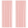 Cortinas de gasa con trabillas 2 uds rosa 140x245 cm de , Cortinas y visillos - Ref: Foro24-4102289, Precio: 14,90 €, Descuen...