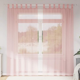 Cortinas de gasa con bolsillos para varillas 2 uds. rosa de , Cortinas y visillos - Ref: Foro24-4102199, Precio: 14,63 €, Des...