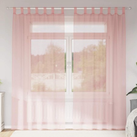 Cortinas de gasa con bolsillos para varillas 2 uds. rosa de , Cortinas y visillos - Ref: Foro24-4102199, Precio: 14,63 €, Des...