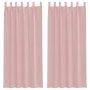 Cortinas de gasa con bolsillos para varillas 2 uds. rosa de , Cortinas y visillos - Ref: Foro24-4102199, Precio: 14,63 €, Des...