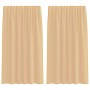Cortinas de gasa con trabillas 2 uds arena 140x175 cm de , Cortinas y visillos - Ref: Foro24-4102307, Precio: 13,58 €, Descue...