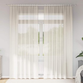 Cortinas de gasa con trabillas 2 uds. crema de , Cortinas y visillos - Ref: Foro24-4102268, Precio: 14,93 €, Descuento: %